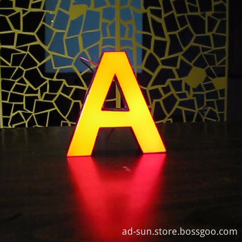 Face-Lit Plexiglas Letter